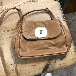 Longchamp Crossbody Turnlock Leather Purse